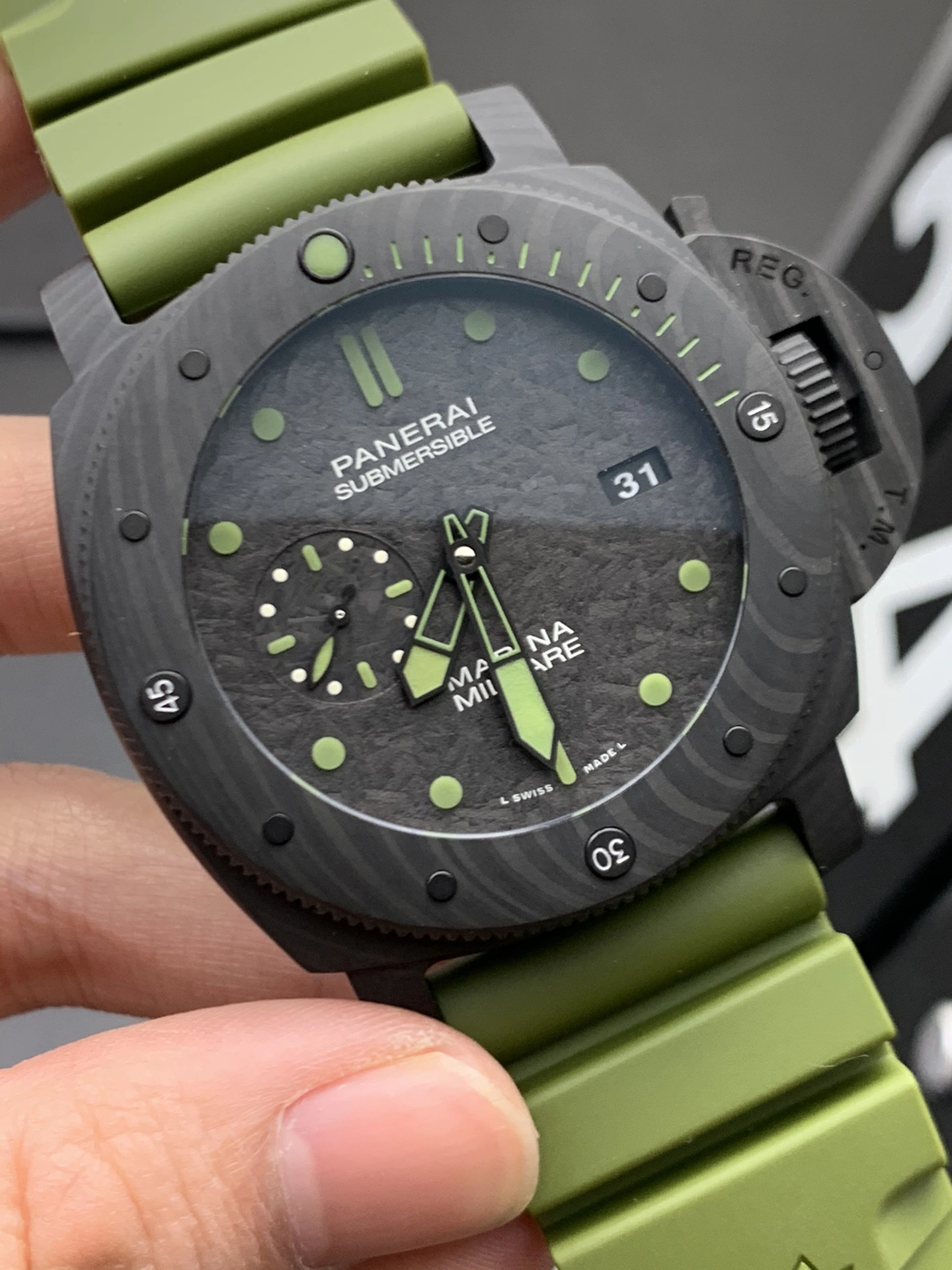 Minimalist CBD Factory Panerai Submersible Marina Militare Carbotech 47mm PAM00961 “COMSUBIN” 1:1 Super Clone – DDP.9010 Movement 412